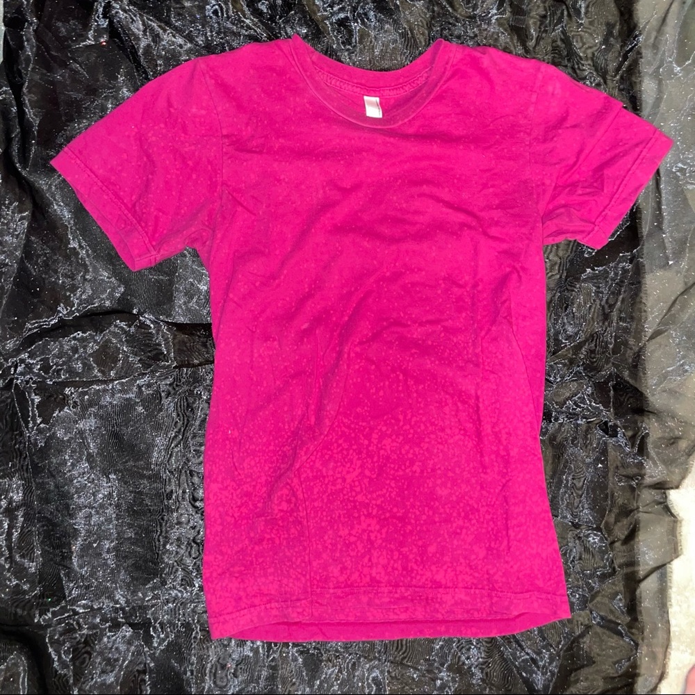 Fuchsia American Apparel Splatter Paint Tee